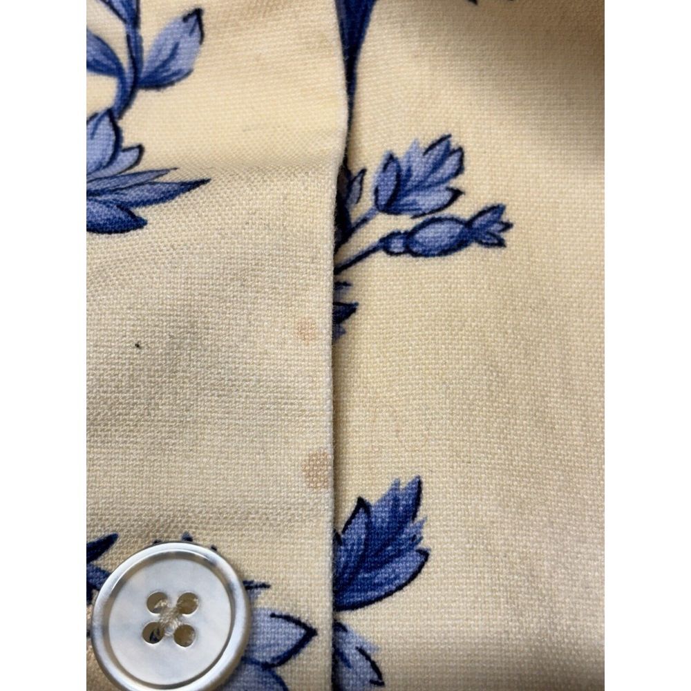 Talbots Jacket Large Stretch Button Front Yellow … - image 3